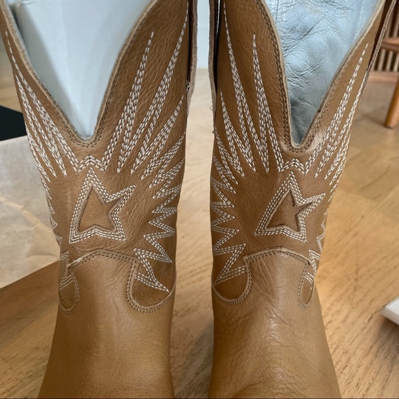 Golden Goose wishstar 50 mm cowboy boots in nude leather - Picture 8 of 14